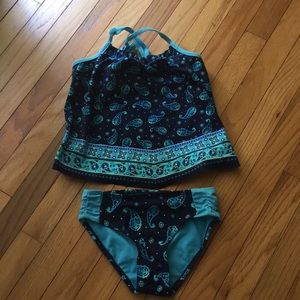 🌸Justice little girl tankini swimsuit size 7
